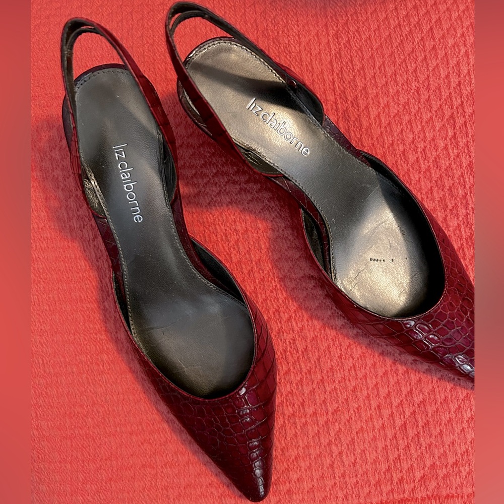 Liz Claiborne sling-back heels